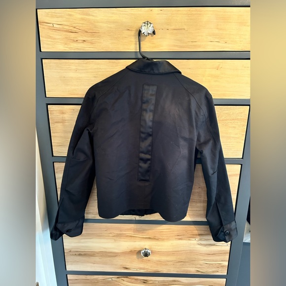 Black with satin accents Cabi Jacket.  Size XS - Picture 3 of 8